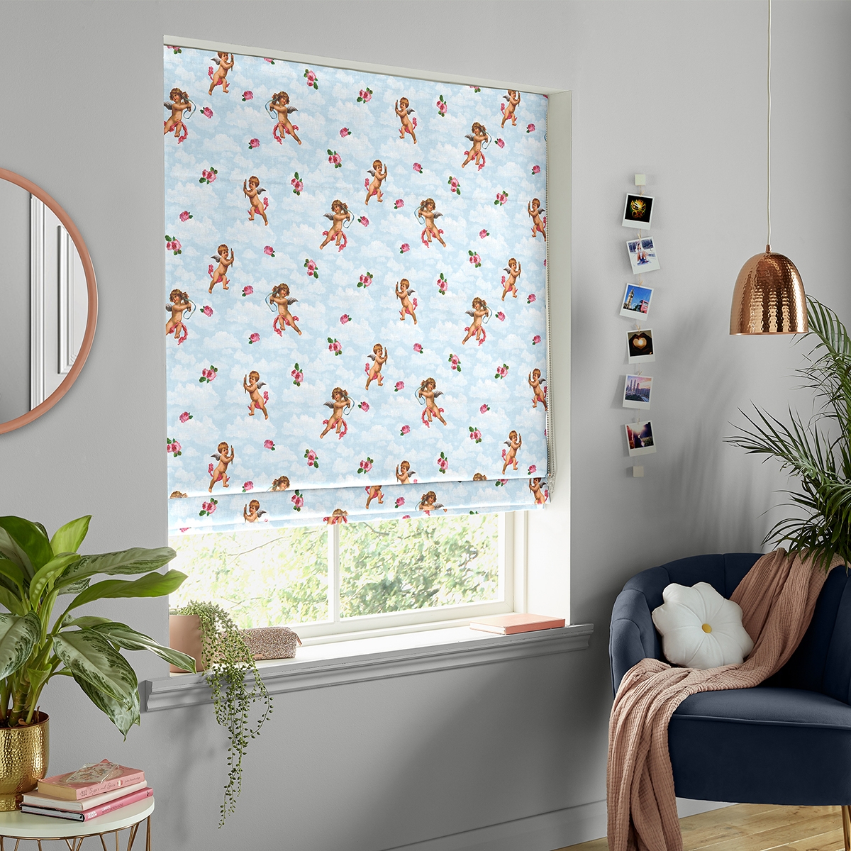 Product photograph of Cherubs Sky Roman Blind from Choice Furniture Superstore.